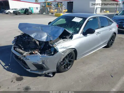 2HGFE2F56PH557867 — 2023 Honda Civic, фото 2 с аукциона IAAI, Передняя часть
