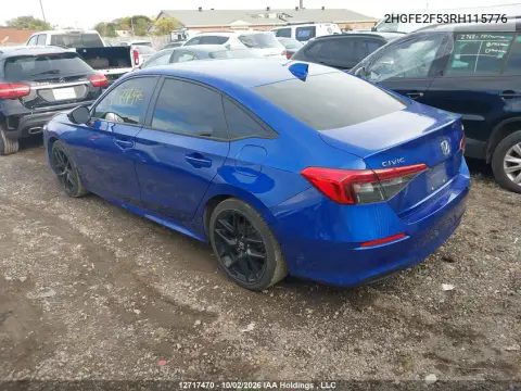 2024 Honda Civic VIN 2HGFE2F53RH115776 фото 4
