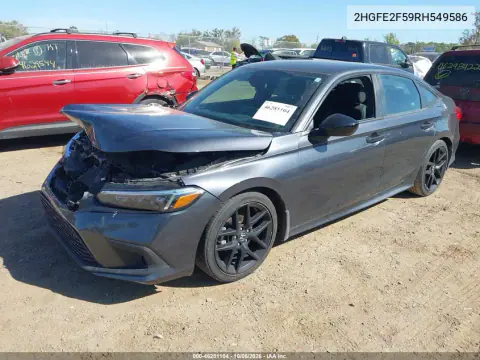 2024 Honda Civic Sport VIN 2HGFE2F59RH549586 фото 3