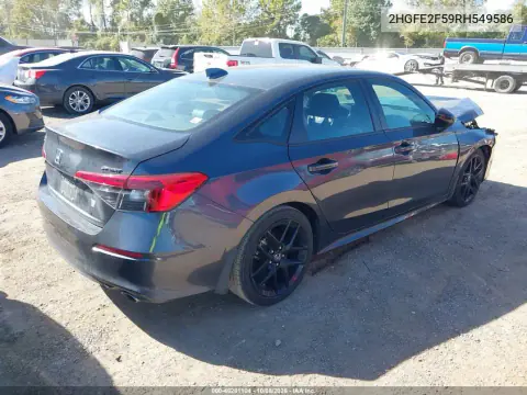 2024 Honda Civic Sport VIN 2HGFE2F59RH549586 фото 5