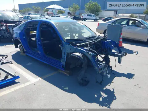 2HGFE1E55RH473599 — 2024 Honda Civic, Кража, фото до ремонта