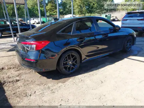 2024 Honda Civic Sport VIN 2HGFE2F50RH593010 фото 5