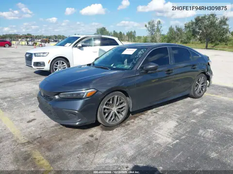 2024 Honda Civic Touring VIN 2HGFE1F94RH309875 фото 3