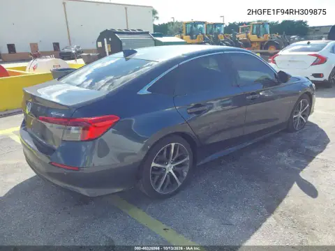 2024 Honda Civic Touring VIN 2HGFE1F94RH309875 фото 5