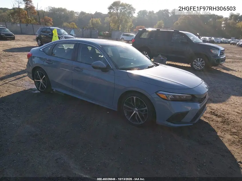 2024 Honda Civic Touring VIN 2HGFE1F97RH306503 фото 2