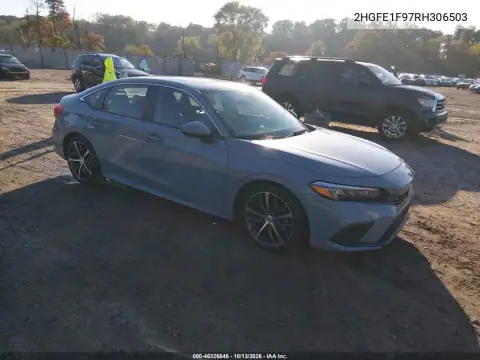 2HGFE1F97RH306503 — 2024 Honda Civic, Наводнение, фото до ремонта