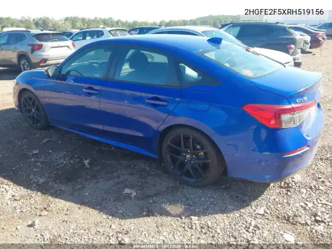 2HGFE2F5XRH519156 — 2024 Honda Civic, фото 4 с аукциона IAAI, Правый бок