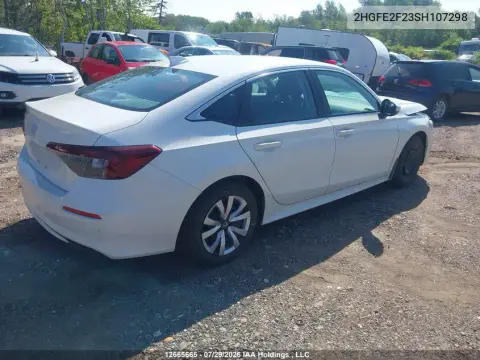 2025 Honda Civic Lx VIN 2HGFE2F23SH107298 фото 5