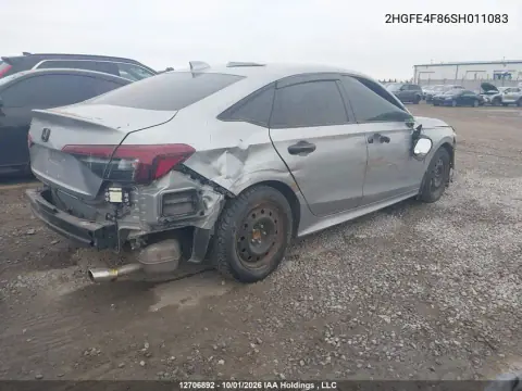 2025 Honda Civic VIN 2HGFE4F86SH011083 фото 4