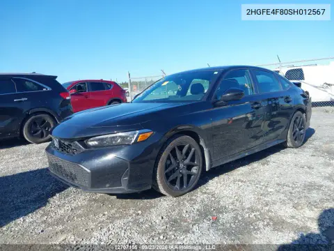 2025 Honda Civic Sport Hybrid/Sport Touring Hybrid VIN 2HGFE4F80SH012567 фото 3