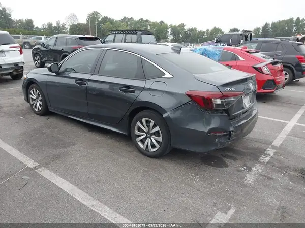 2HGFE2F23SH592591 — 2025 Honda Civic, фото 3 с аукциона IAAI, Задняя часть слева