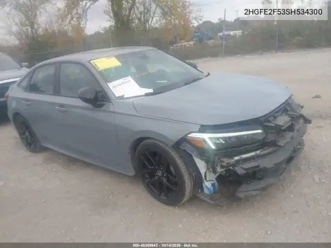 2HGFE2F53SH534300 — 2025 Honda Civic, фото 2 с аукциона IAAI, Передняя часть