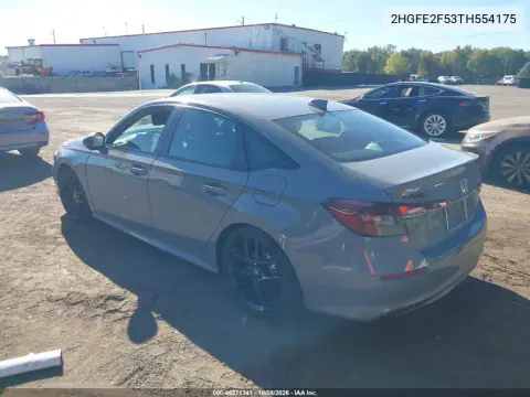 2026 Honda Civic Sport VIN 2HGFE2F53TH554175 фото 3