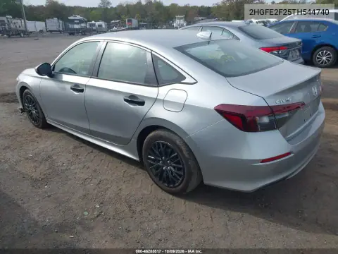 2026 Honda Civic Lx VIN 2HGFE2F25TH544740 фото 4