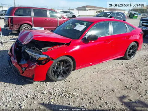 2026 Honda Civic Sport VIN 2HGFE2F50TH569488 фото 3