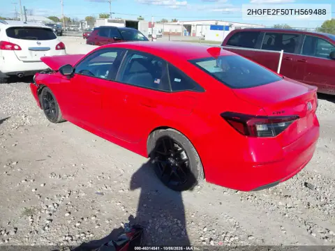 2026 Honda Civic Sport VIN 2HGFE2F50TH569488 фото 4