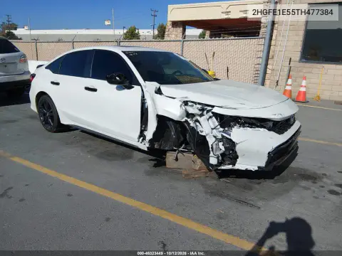 2026 Honda Civic Si Sedan VIN 2HGFE1E55TH477384 фото 2