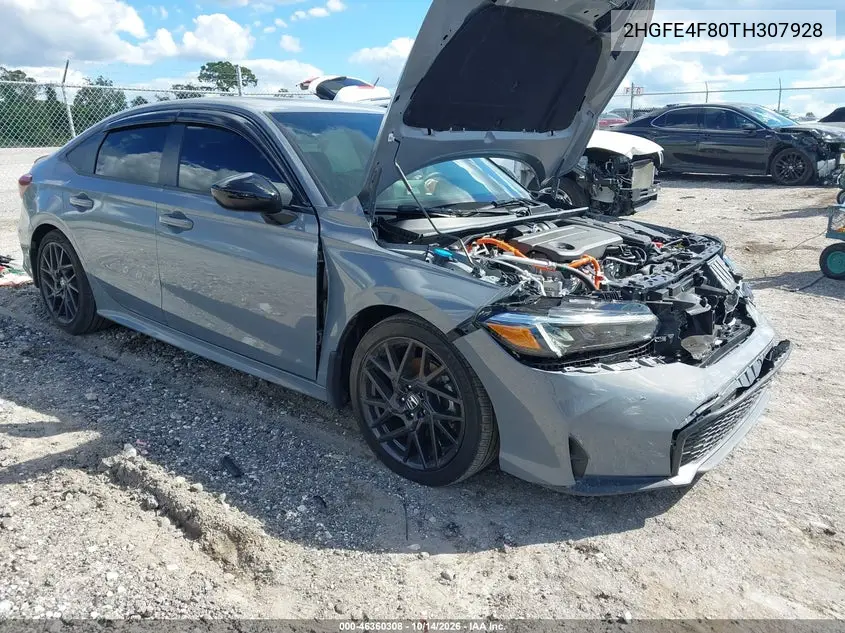 2HGFE4F80TH307928 — 2026 Honda Civic, фото 2 с аукциона IAAI, Передняя часть