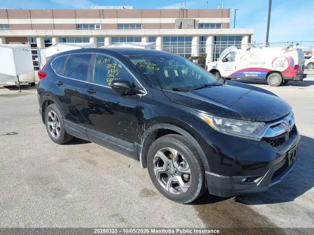 2HKRW2H83JH110766 — 2018 Honda CR-V EX-L, Град (Hail), фото до ремонта