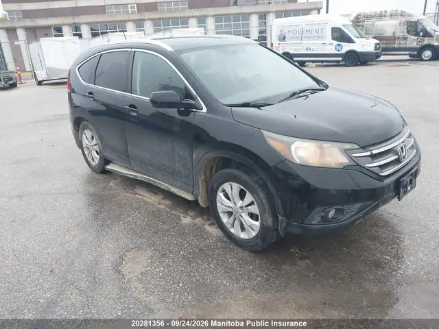 2HKRM4H58EH114535 — 2014 Honda CR-V EX, Град (Hail), фото до ремонта