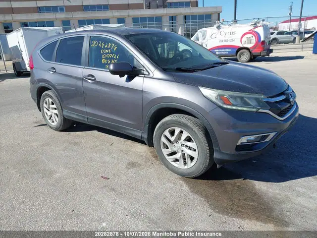 2HKRM4H5XFH108365 — 2015 Honda CR-V EX, Град (Hail), фото до ремонта