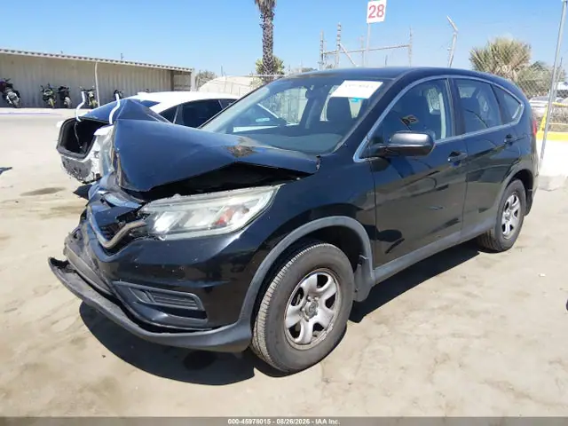 5J6RM4H34FL083306 — 2015 Honda CR-V LX, фото 2 с аукциона IAAI 30.09.2026, Передняя часть
