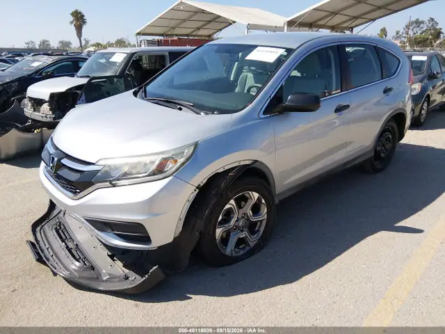 3CZRM3H35FG706424 — 2015 Honda CR-V LX, фото 2 с аукциона IAAI 30.09.2026, Передняя часть