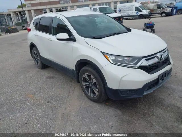 2HKRW2H27JH145158 — 2018 Honda CR-V LX, Град (Hail), фото до ремонта