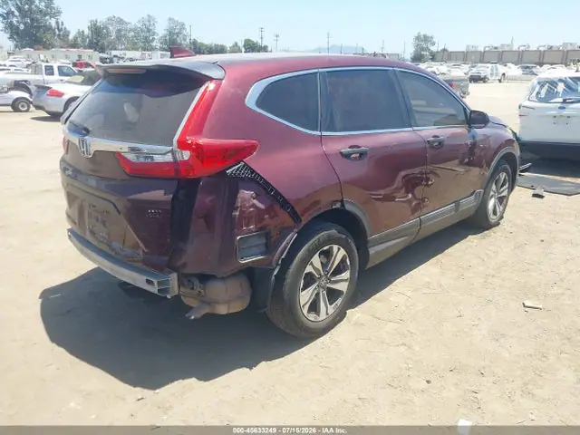 2HKRW5H31JH405600 — 2018 Honda CR-V LX, фото 4 с аукциона IAAI 30.09.2026, Задняя часть