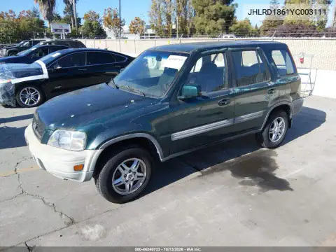 2000 Honda Cr-V Ex VIN JHLRD1861YC003111 фото 3