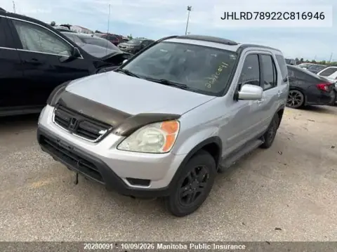 2002 Honda Cr-V VIN JHLRD78922C816946 фото 2