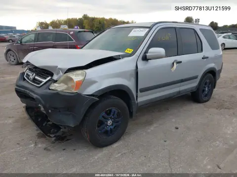 2003 Honda Cr-V Ex VIN SHSRD77813U121599 фото 2