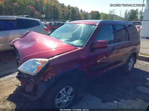 SHSRD78854U229658 — 2004 Honda CR-V, фото 2 с аукциона IAAI, Передняя часть