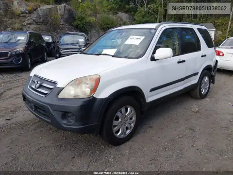 SHSRD78805U338062 — 2005 Honda CR-V, фото 3 с аукциона IAAI, Задняя часть слева