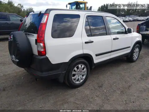 SHSRD78805U338062 — 2005 Honda CR-V, фото 5 с аукциона IAAI, Задняя часть слева
