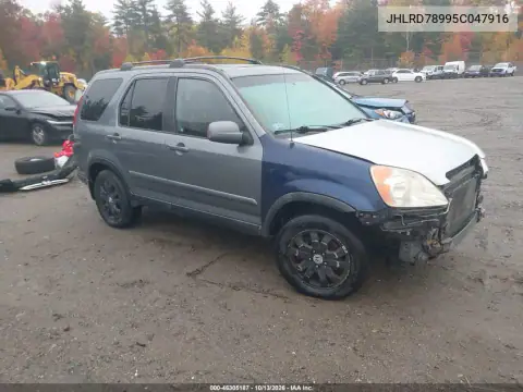 JHLRD78995C047916 — 2005 Honda CR-V, Левая сторона, фото до ремонта