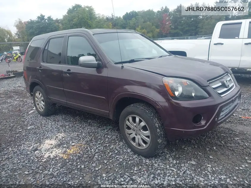 2005 Honda Cr-V Ex VIN JHLRD78805C057662 фото 2