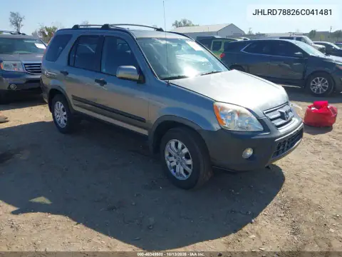 JHLRD78826C041481 — 2006 Honda CR-V, Передняя часть, фото до ремонта