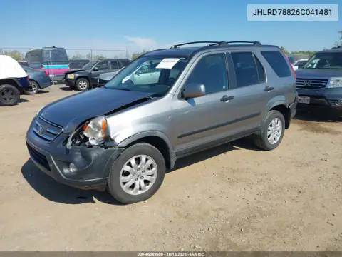 JHLRD78826C041481 — 2006 Honda CR-V, фото 3 с аукциона IAAI, Передняя часть