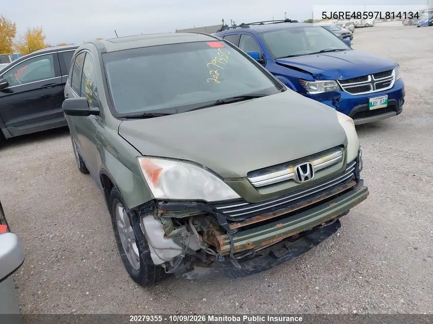 2007 Honda Cr-V Ex VIN 5J6RE48597L814134 фото 2