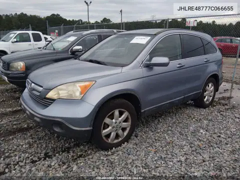 2007 Honda Cr-V Ex-L VIN JHLRE48777C066655 фото 3