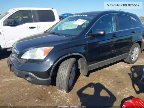 2008 Honda Cr-V Ex-L VIN 5J6RE48718L026662 фото 3