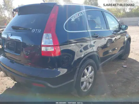 2008 Honda Cr-V Ex-L VIN 5J6RE48718L026662 фото 5