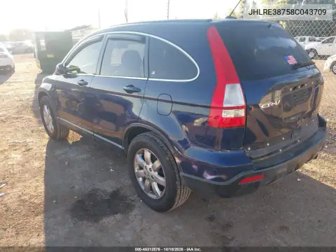 2008 Honda Cr-V Ex-L VIN JHLRE38758C043709 фото 4