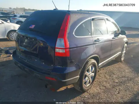 2008 Honda Cr-V Ex-L VIN JHLRE38758C043709 фото 5