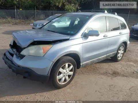2008 Honda Cr-V Ex-L VIN 5J6RE48748L023710 фото 3