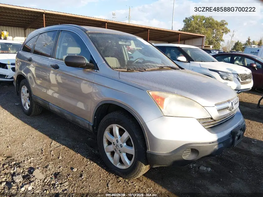 2008 Honda Cr-V Ex VIN 3CZRE48588G700222 фото 1