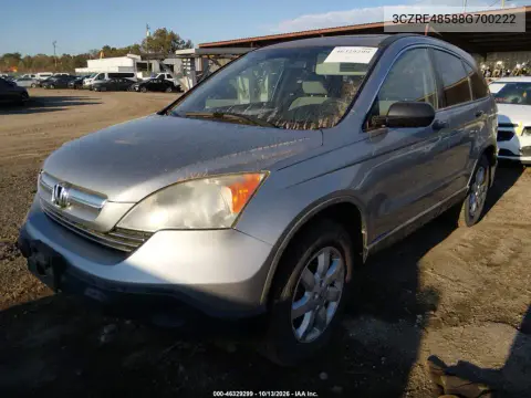 2008 Honda Cr-V Ex VIN 3CZRE48588G700222 фото 2