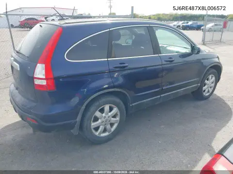 2008 Honda Cr-V Ex-L VIN 5J6RE487X8L006572 фото 5
