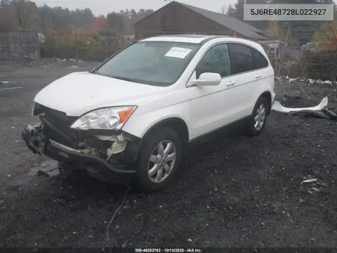 2008 Honda Cr-V Ex-L VIN 5J6RE48728L022927 фото 3